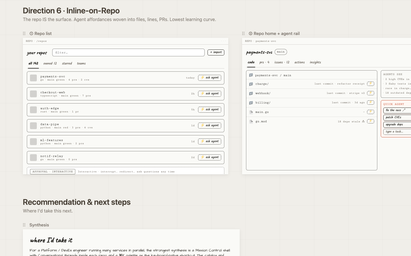 Inline on Repo