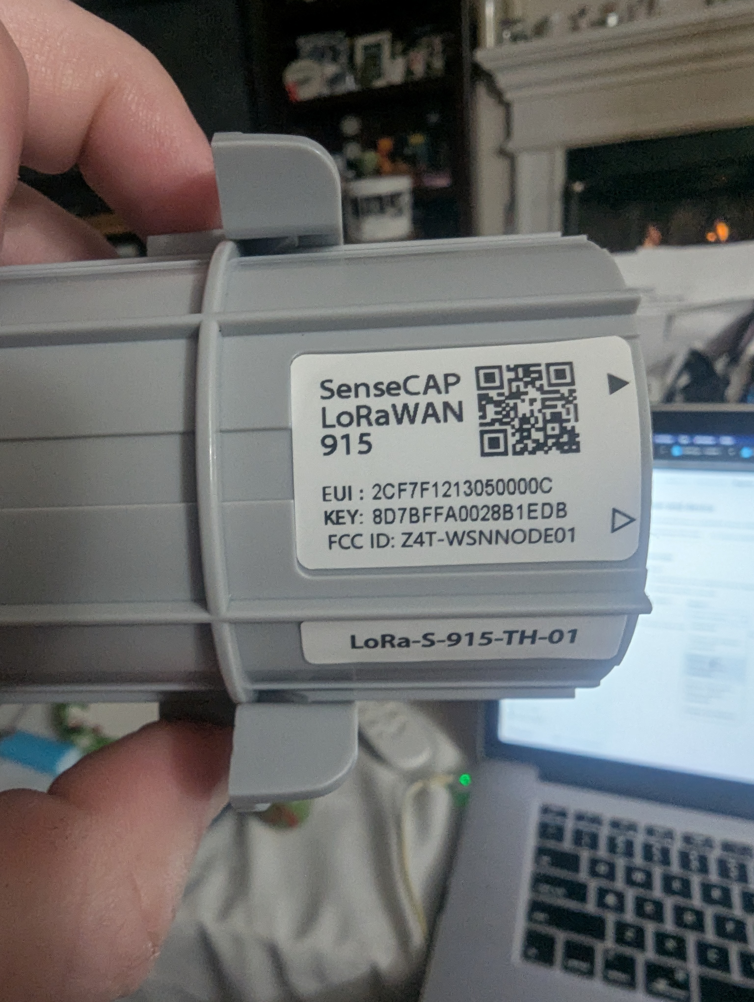 SenseCap LoRaWAN device label