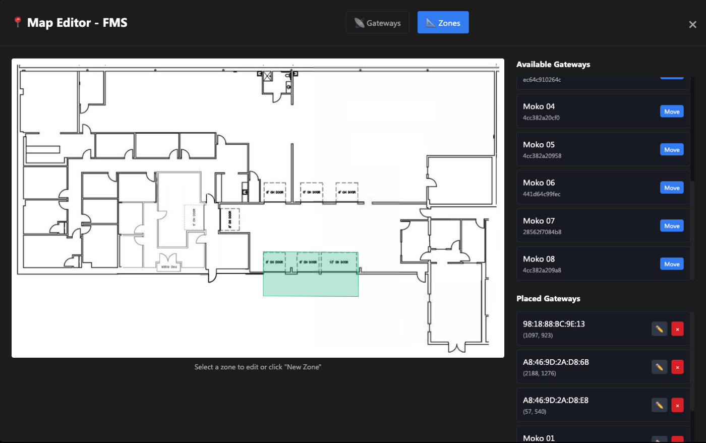 Zone Configuration Editor